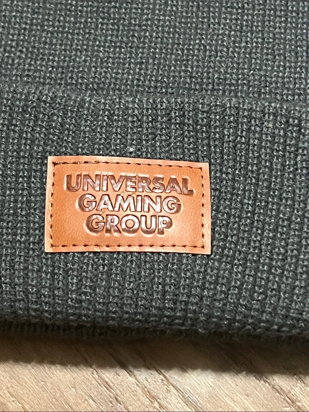 OSFA blokevore Universal Gaming Group grey Knit Beanie with patch
